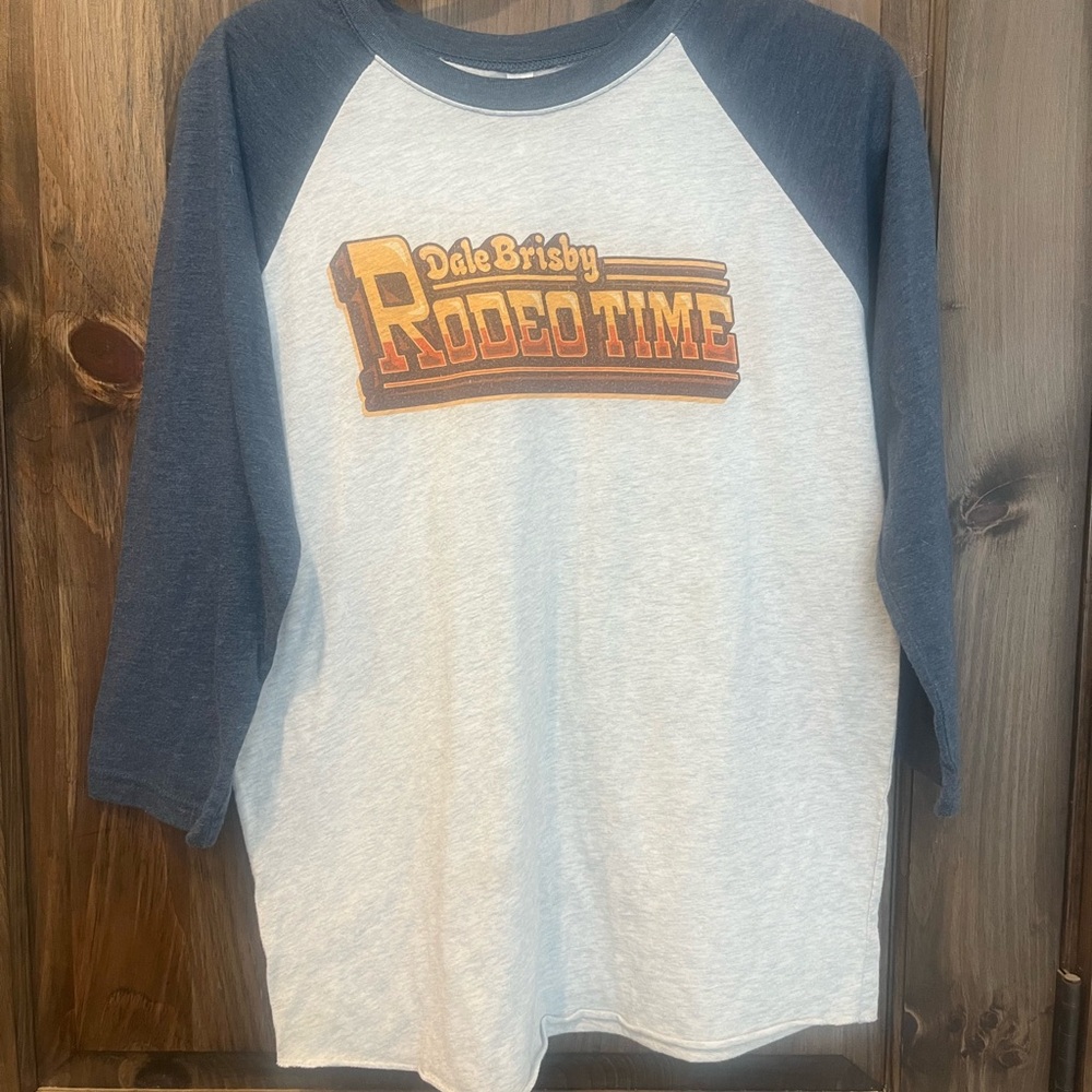 Dale Brisby Rodeo Time Blue and Gray Long Sleeve Tee
